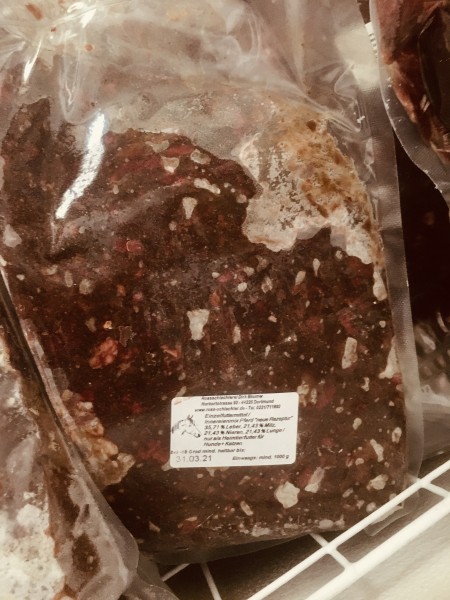 Pferde-Herz-Innereien-Mix gewolft 1kg - gefroren