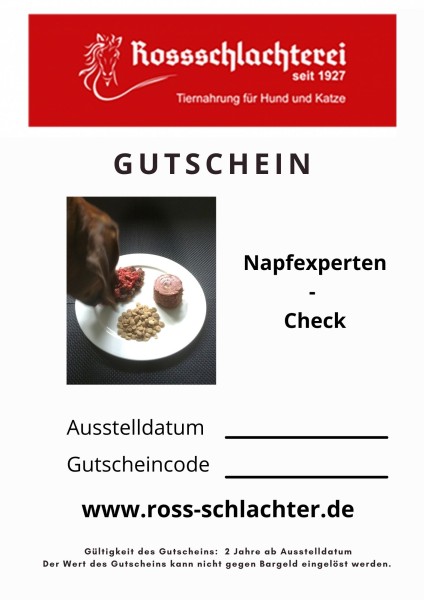 Gutschein "Napfexpertencheck"