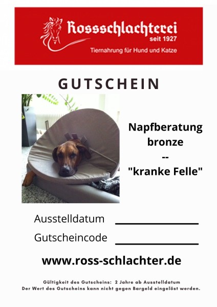 Gutschein "Napfberatung - kranke Felle"